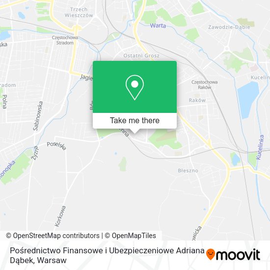 Pośrednictwo Finansowe i Ubezpieczeniowe Adriana Dąbek map