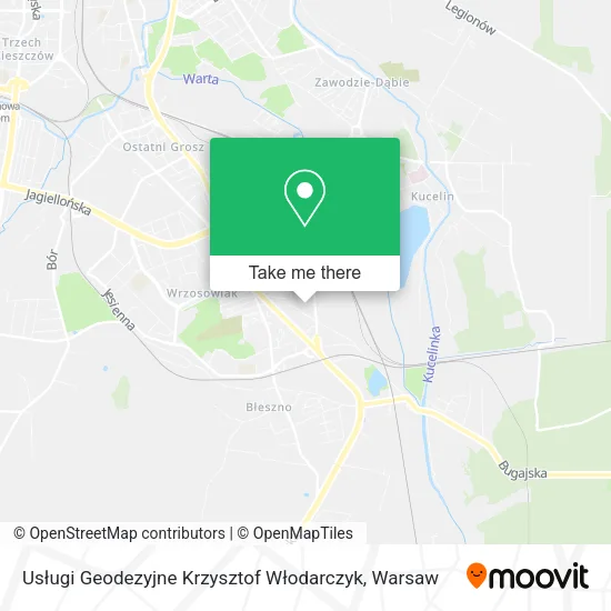 Карта Usługi Geodezyjne Krzysztof Włodarczyk
