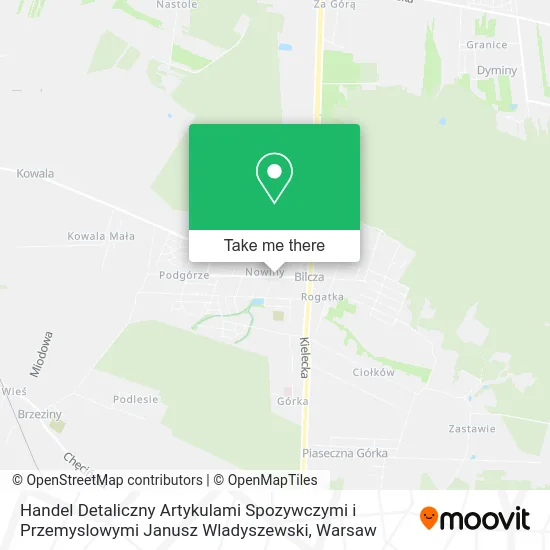 Карта Handel Detaliczny Artykulami Spozywczymi i Przemyslowymi Janusz Wladyszewski