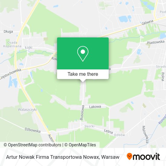 Artur Nowak Firma Transportowa Nowax map