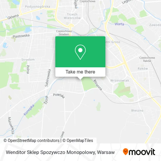 Карта Wenditor Sklep Spozywczo Monopolowy
