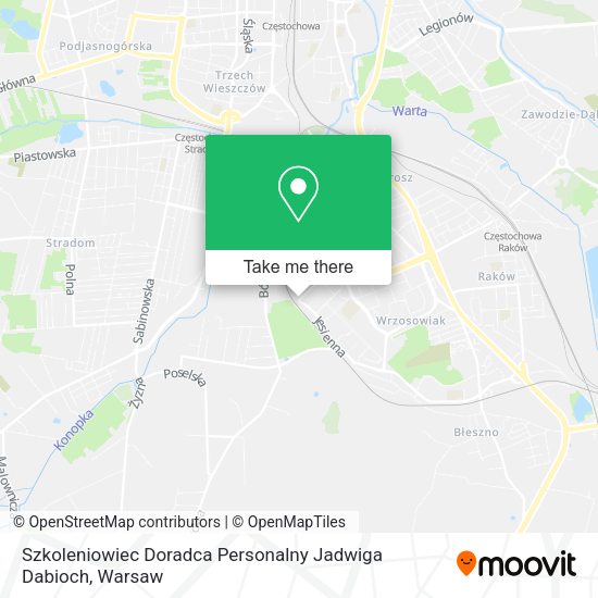 Szkoleniowiec Doradca Personalny Jadwiga Dabioch map