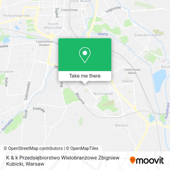 K & k Przedsiębiorstwo Wielobranżowe Zbigniew Kubicki map