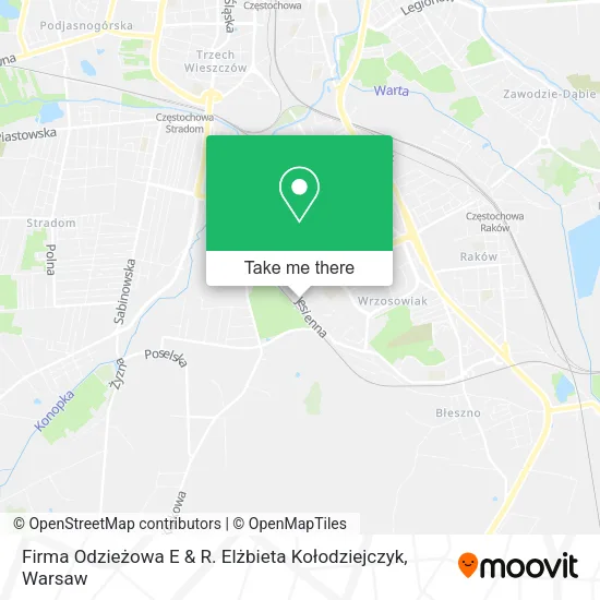 Карта Firma Odzieżowa E & R. Elżbieta Kołodziejczyk