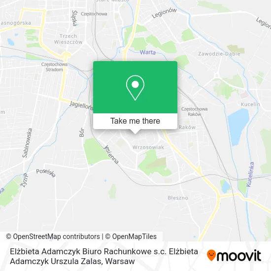 Карта Elżbieta Adamczyk Biuro Rachunkowe s.c. Elżbieta Adamczyk Urszula Zalas