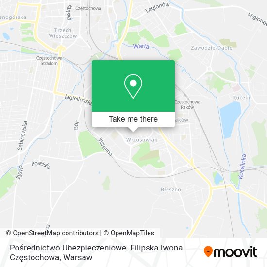 Pośrednictwo Ubezpieczeniowe. Filipska Iwona Częstochowa map