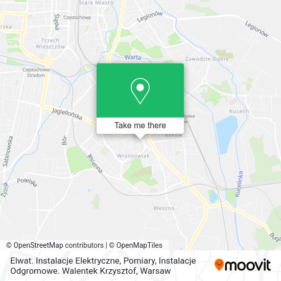 Elwat. Instalacje Elektryczne, Pomiary, Instalacje Odgromowe. Walentek Krzysztof map