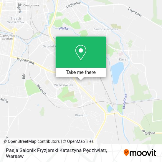 Pasja Salonik Fryzjerski Katarzyna Pędziwiatr map