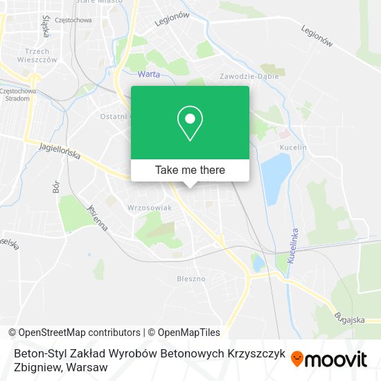 Beton-Styl Zakład Wyrobów Betonowych Krzyszczyk Zbigniew map