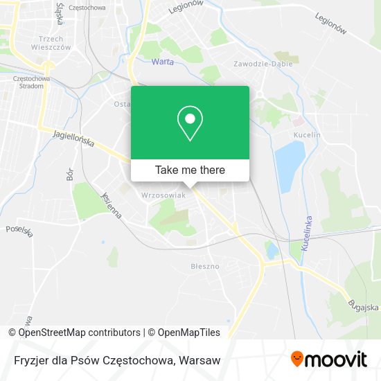 Fryzjer dla Psów Częstochowa map