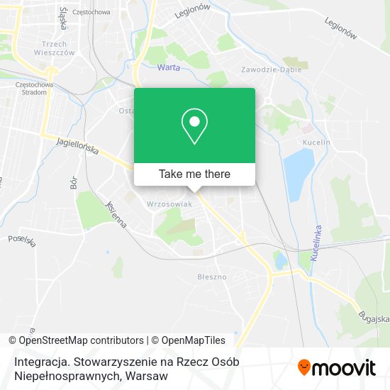 Integracja. Stowarzyszenie na Rzecz Osób Niepełnosprawnych map