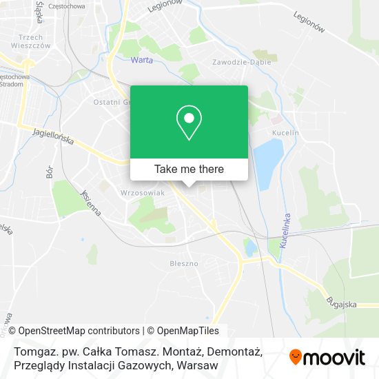 Tomgaz. pw. Całka Tomasz. Montaż, Demontaż, Przeglądy Instalacji Gazowych map