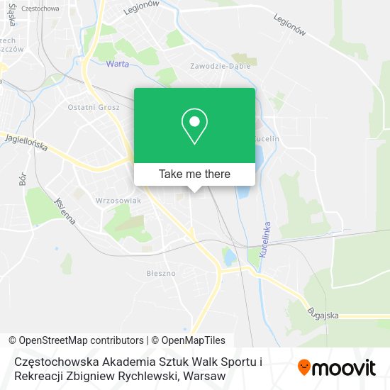 Częstochowska Akademia Sztuk Walk Sportu i Rekreacji Zbigniew Rychlewski map