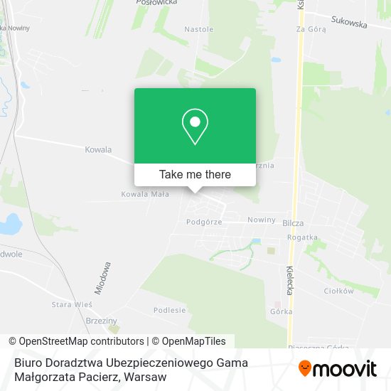 Biuro Doradztwa Ubezpieczeniowego Gama Małgorzata Pacierz map