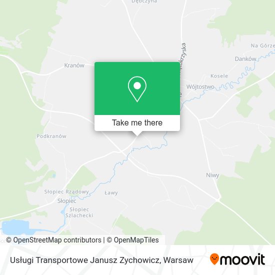 Usługi Transportowe Janusz Zychowicz map