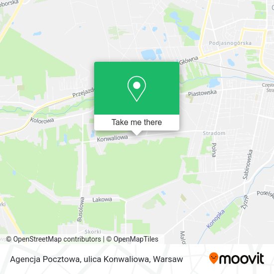 Agencja Pocztowa, ulica Konwaliowa map