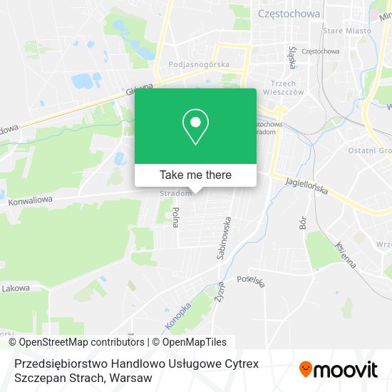 Przedsiębiorstwo Handlowo Usługowe Cytrex Szczepan Strach map