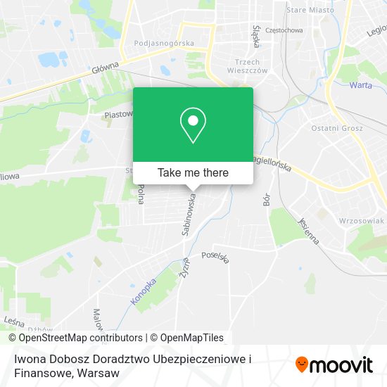 Iwona Dobosz Doradztwo Ubezpieczeniowe i Finansowe map