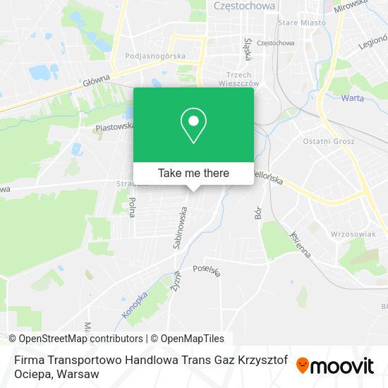 Firma Transportowo Handlowa Trans Gaz Krzysztof Ociepa map