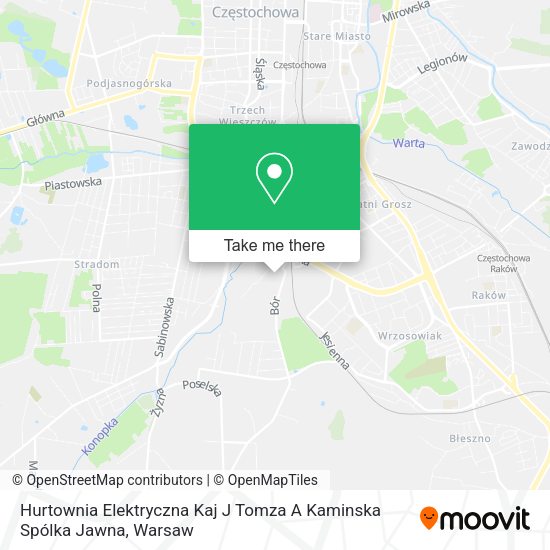 Hurtownia Elektryczna Kaj J Tomza A Kaminska Spólka Jawna map