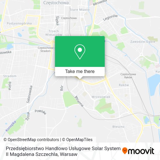 Przedsiębiorstwo Handlowo Usługowe Solar System II Magdalena Szczechla map