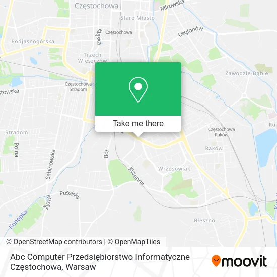 Карта Abc Computer Przedsiębiorstwo Informatyczne Częstochowa