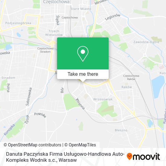 Danuta Paczyńska Firma Usługowo-Handlowa Auto-Kompleks Wodnik s.c. map