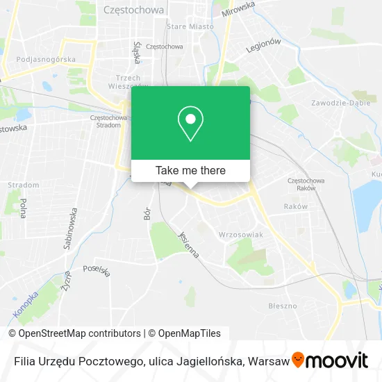 Карта Filia Urzędu Pocztowego, ulica Jagiellońska