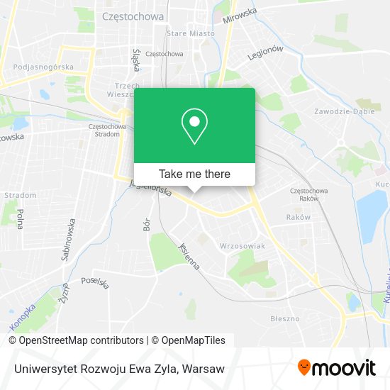 Uniwersytet Rozwoju Ewa Zyla map