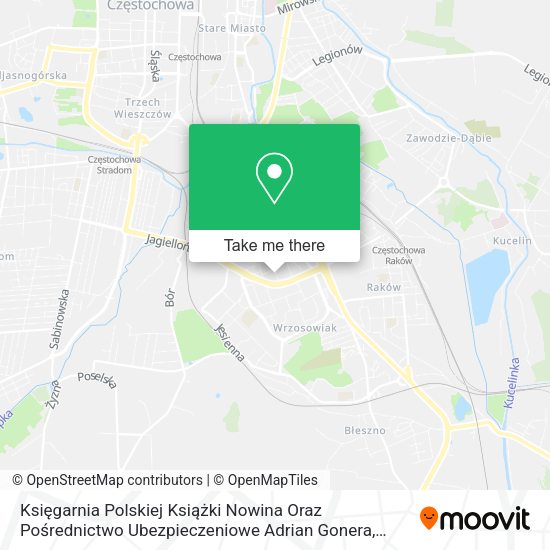 Księgarnia Polskiej Książki Nowina Oraz Pośrednictwo Ubezpieczeniowe Adrian Gonera map