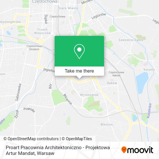 Proart Pracownia Architektoniczno - Projektowa Artur Mandat map