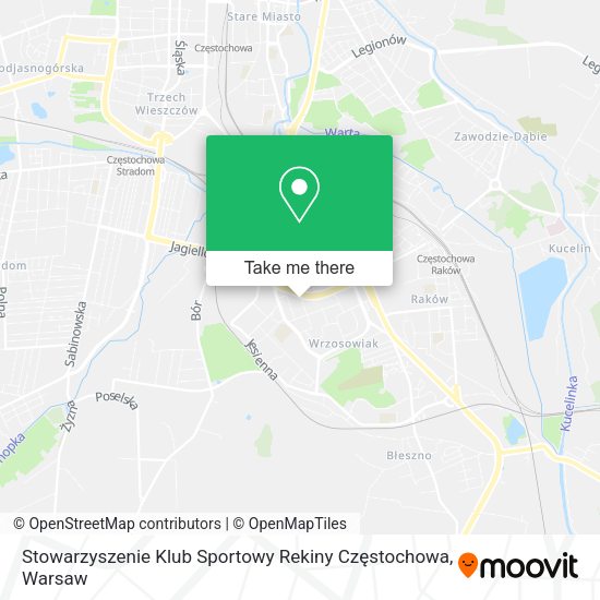 Карта Stowarzyszenie Klub Sportowy Rekiny Częstochowa