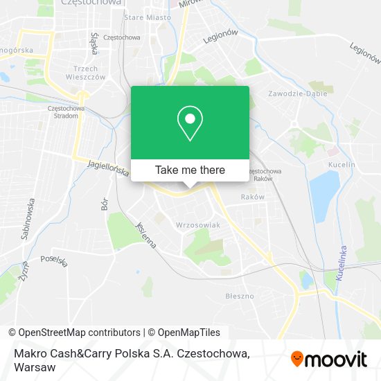 Makro Cash&Carry Polska S.A. Czestochowa map