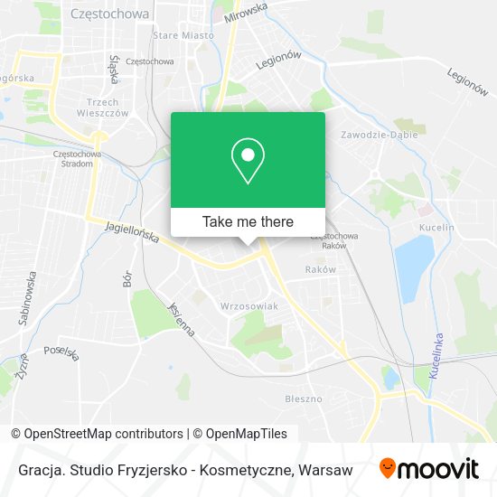 Gracja. Studio Fryzjersko - Kosmetyczne map