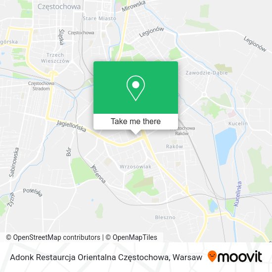 Adonk Restaurcja Orientalna Częstochowa map