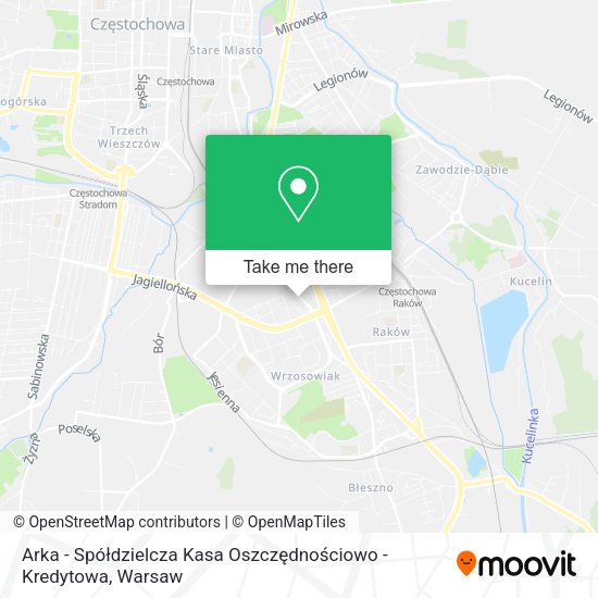 Arka - Spółdzielcza Kasa Oszczędnościowo - Kredytowa map