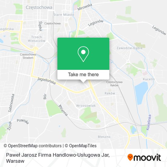 Paweł Jarosz Firma Handlowo-Usługowa Jar map