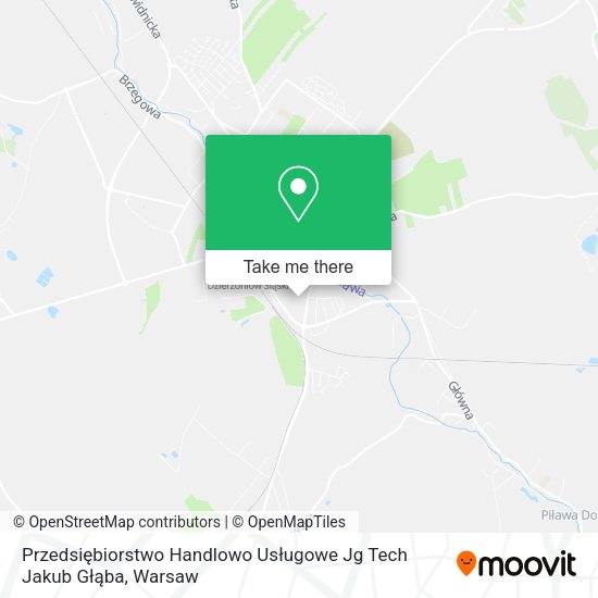 Przedsiębiorstwo Handlowo Usługowe Jg Tech Jakub Głąba map