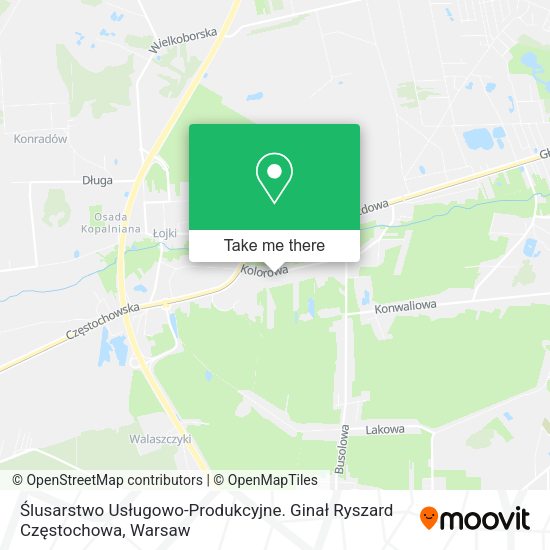 Ślusarstwo Usługowo-Produkcyjne. Ginał Ryszard Częstochowa map