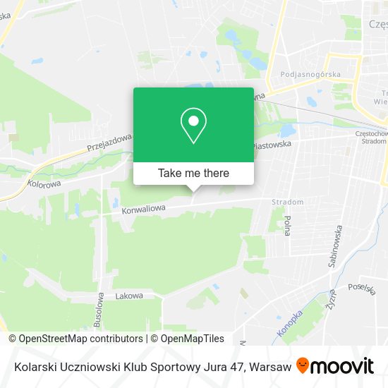 Kolarski Uczniowski Klub Sportowy Jura 47 map