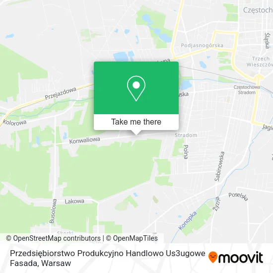 Карта Przedsiębiorstwo Produkcyjno Handlowo Us3ugowe Fasada