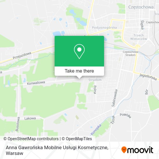 Anna Gawrońska Mobilne Usługi Kosmetyczne map