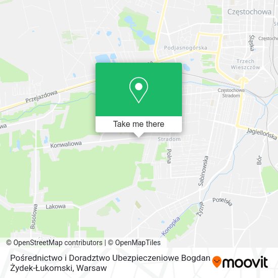 Pośrednictwo i Doradztwo Ubezpieczeniowe Bogdan Żydek-Łukomski map