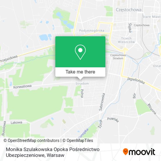 Monika Szulakowska Opoka Pośrednictwo Ubezpieczeniowe map