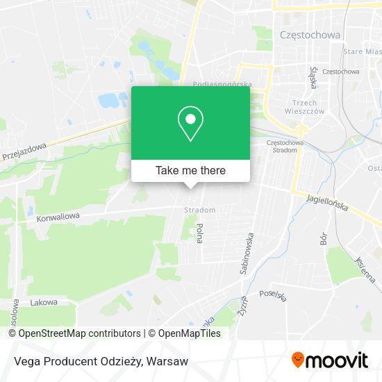 Vega Producent Odzieży map