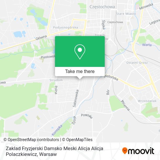 Zaklad Fryzjerski Damsko Meski Alicja Alicja Polaczkiewicz map