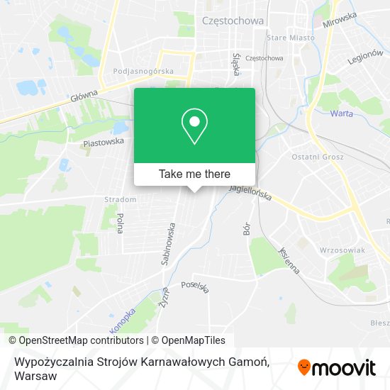 Wypożyczalnia Strojów Karnawałowych Gamoń map