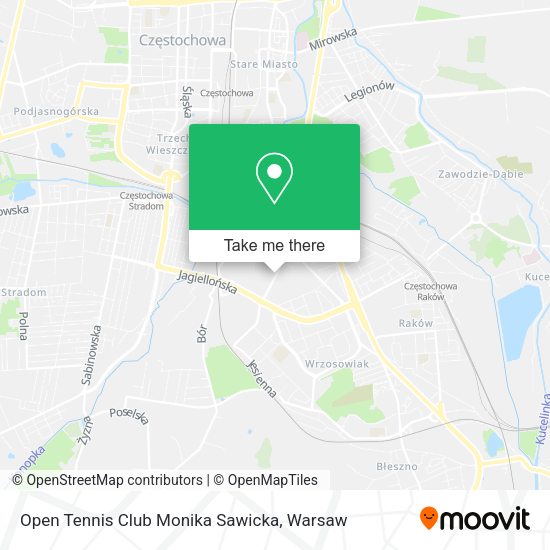 Open Tennis Club Monika Sawicka map