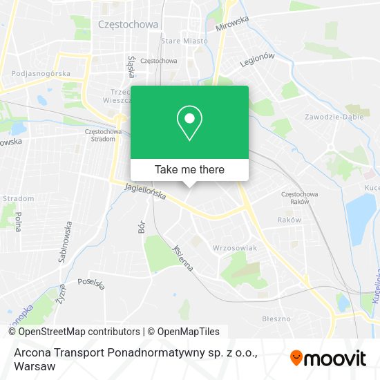 Arcona Transport Ponadnormatywny sp. z o.o. map