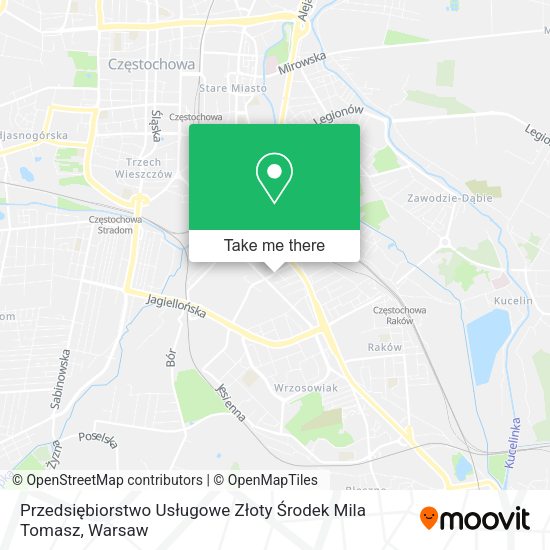 Przedsiębiorstwo Usługowe Złoty Środek Mila Tomasz map